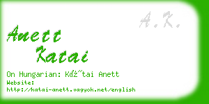 anett katai business card